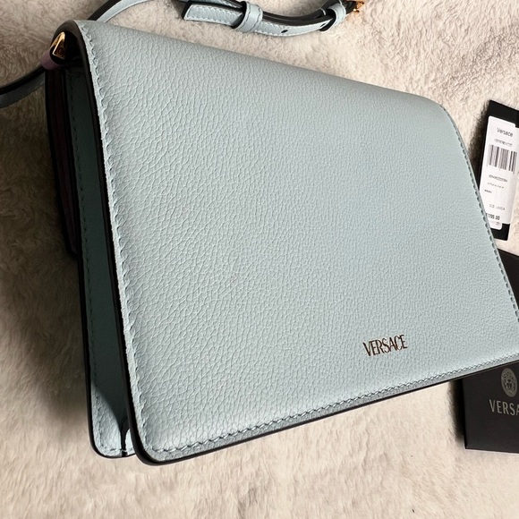 🖤SOLD🖤 Versace light blue ‘La Medusa’ shoulder bag NWT - Picture 11 of 16